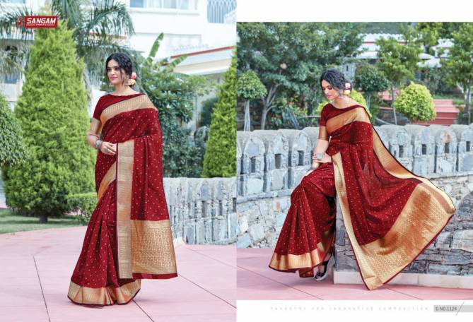 Sangam Anupama Organza Weaving Exclusive Wear Designer Saree Collection